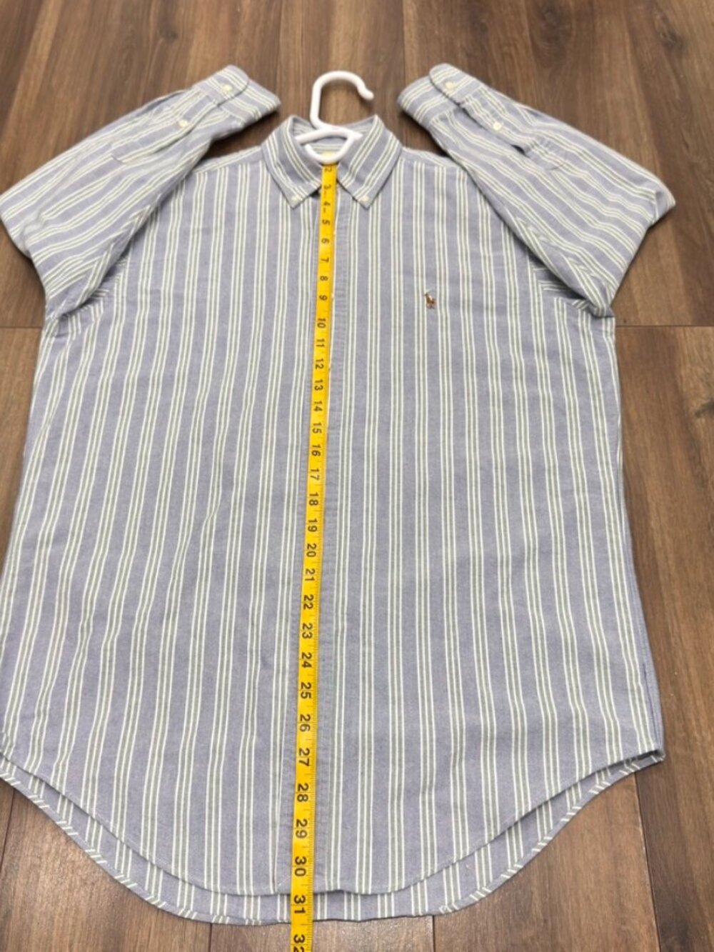Ralph Lauren Yarmouth Shirt 100% Cotton Men's size 14 ½ -31 Blue  button down - Picture 5 of 8